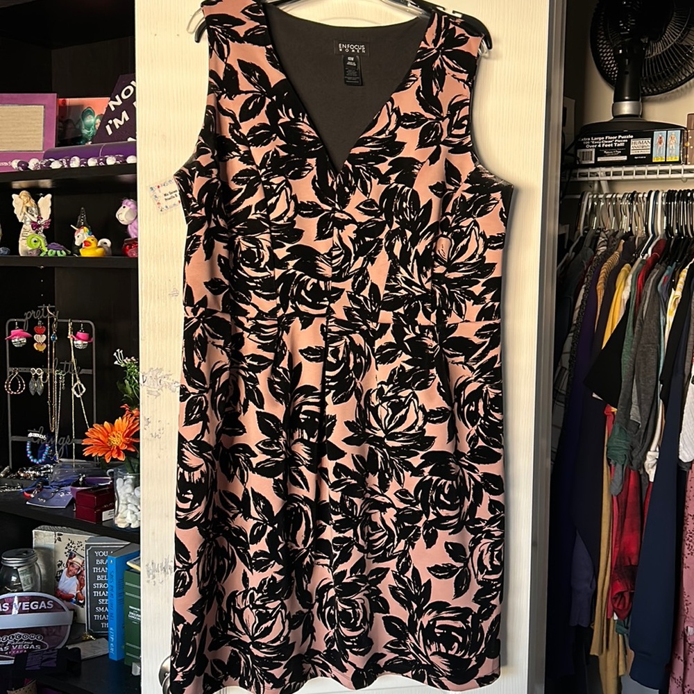 Rose print dress